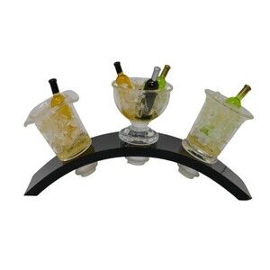 QVC Mini Wine Bucket Bottle Stoppers with Stand